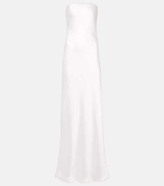 Crepe satin gown