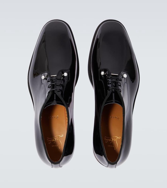 Chambeliss patent leather Derby shoes