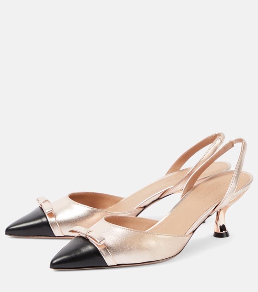 Bernadette leather slingback pumps