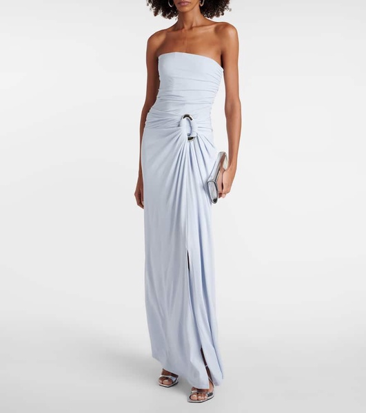 Emma draped jersey bustier gown