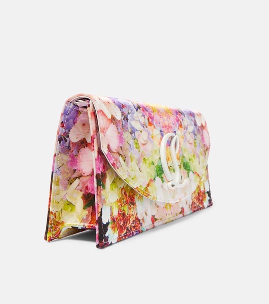 Loubi54 floral satin clutch