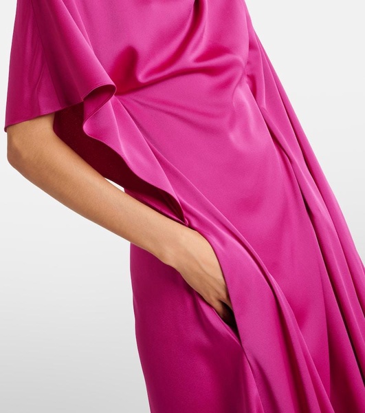 Reda gathered satin gown