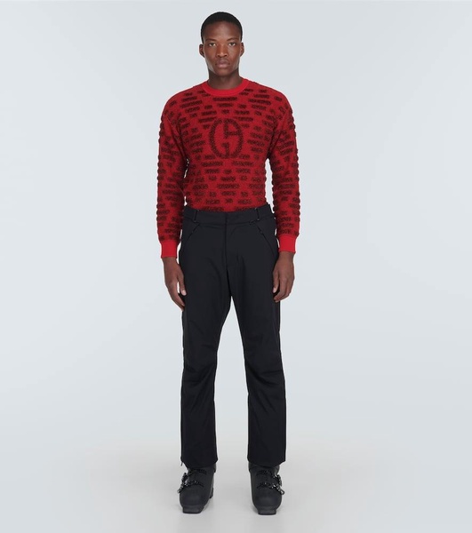 Logo jacquard wool-blend sweater