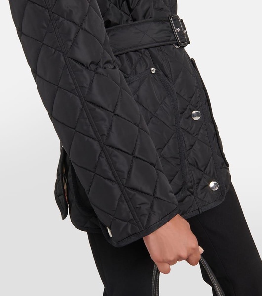 Quilted belted jacket