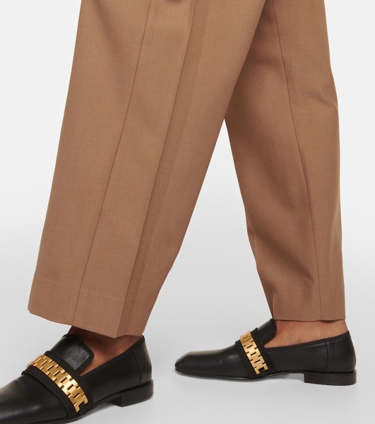 High-rise straight pants