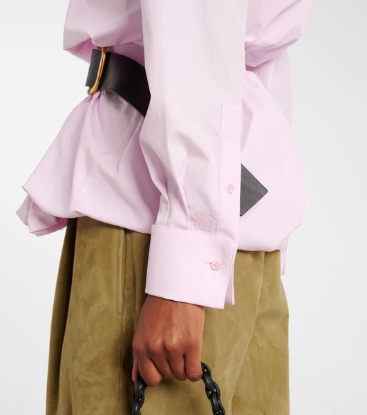 Belted cotton shirt