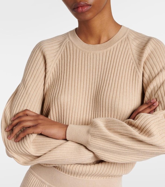 Ribbed-knit cashmere sweater