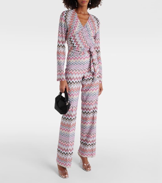 Printed Lamé Jumpsuit