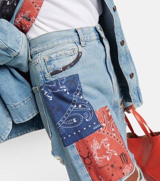 The Twelve Signs patchwork jeans