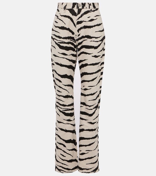 Zebra-print jeans