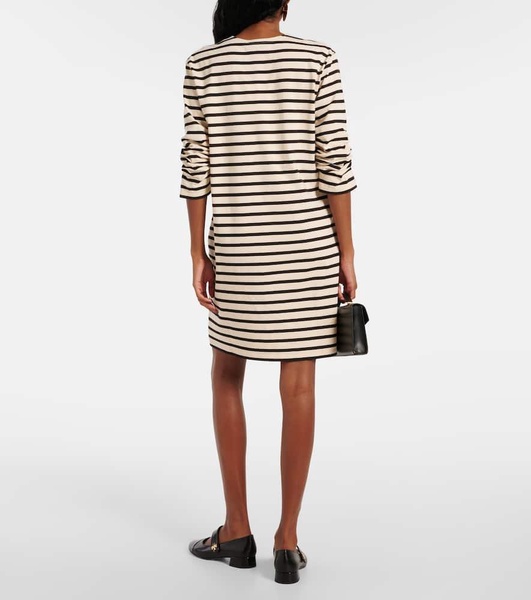 Striped cotton minidress