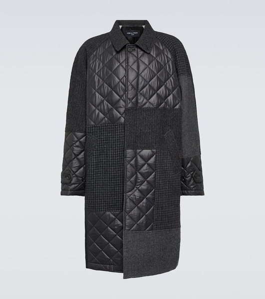 Quilted wool coat