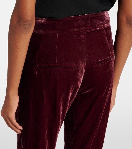 Lebone high-rise velvet flared pants