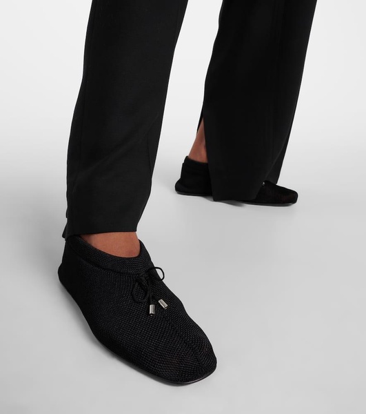 Black 'The Knitted' Ballerina Flats