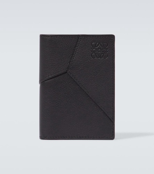 Puzzle leather card case