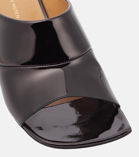 Patent leather mules