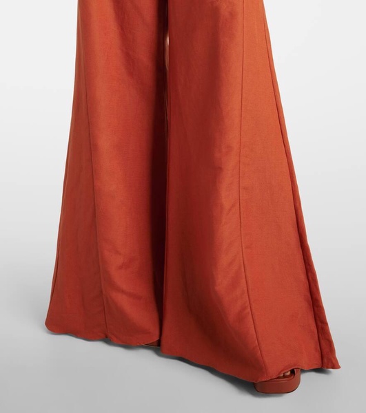 High-rise wide-leg pants