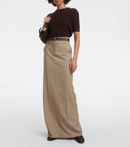 Circe virgin wool maxi skirt