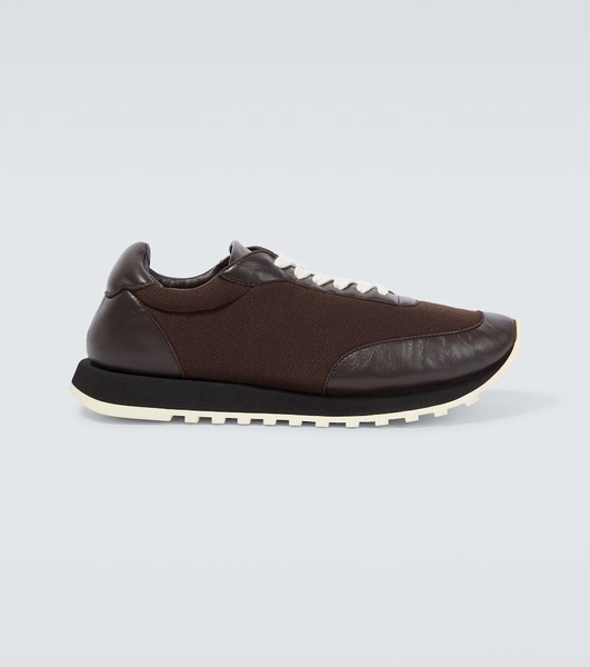 Owen Runner leather-trimmed sneakers