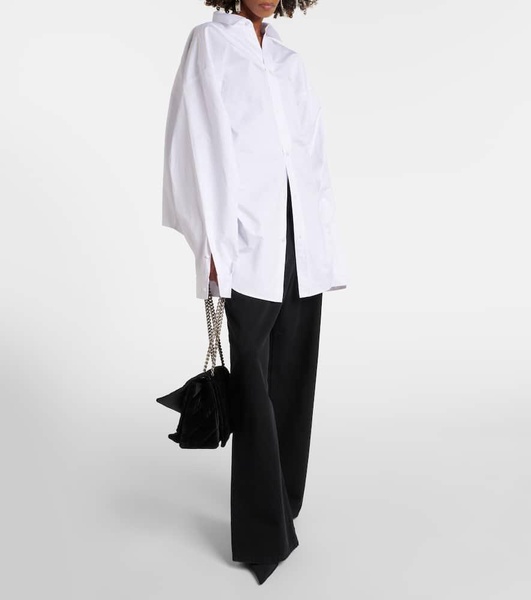 Oversized cotton poplin shirt