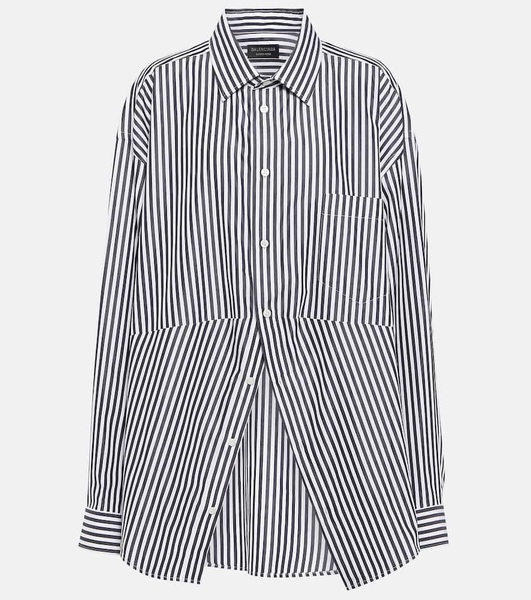 Swing striped cotton poplin shirt