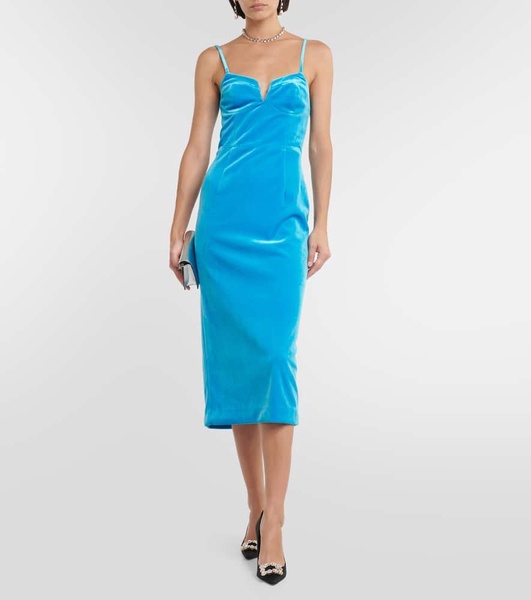 Bernadette velvet midi dress