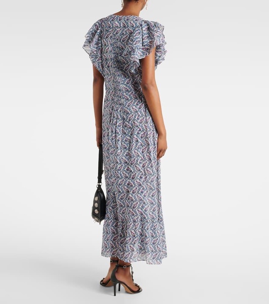 Godralia printed cotton midi dress