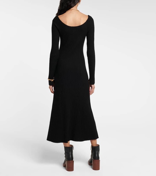 Smooth Silhouettes wool-blend midi dress