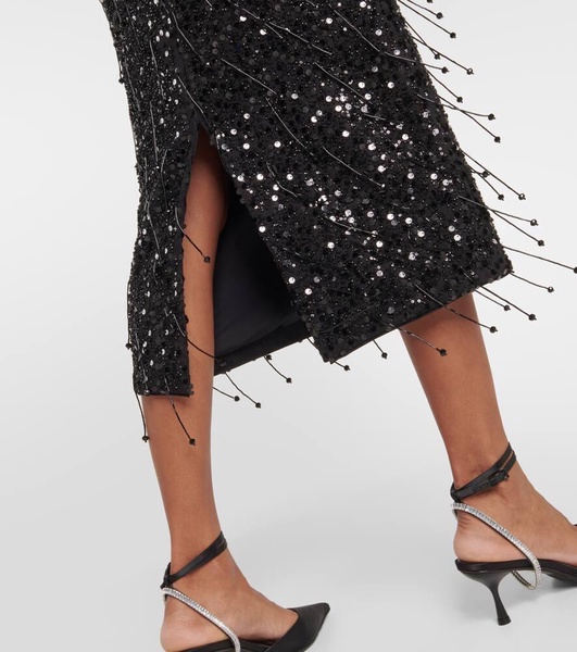 Gisele sequined midi skirt