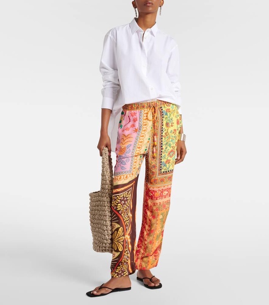 Printed straight pants