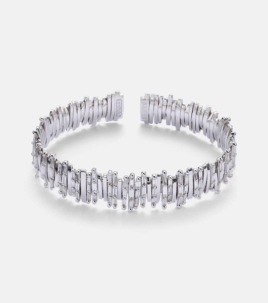 18kt white gold cuff bracelet with diamonds