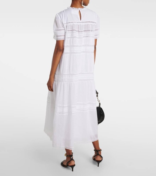 Geralda ruffled cotton midi dress