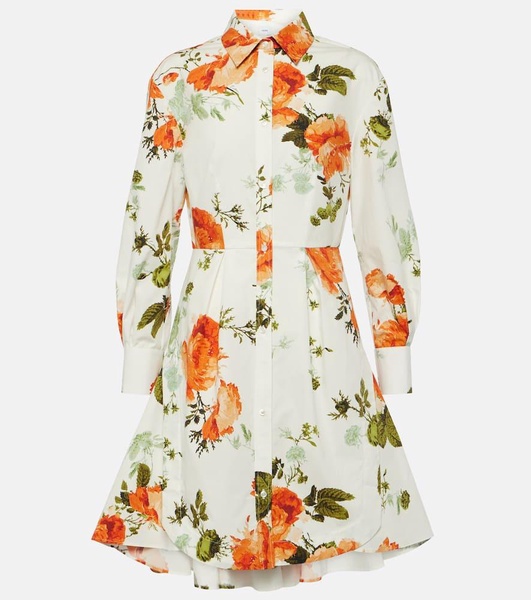 Floral cotton poplin minidress