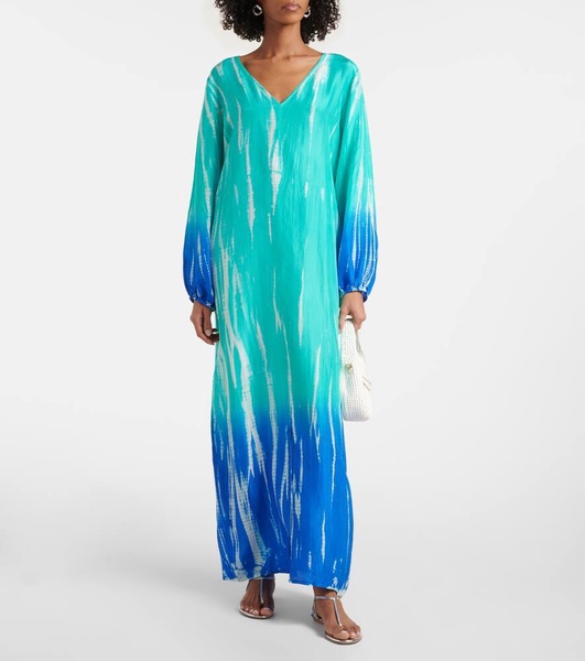 Ombré silk maxi dress