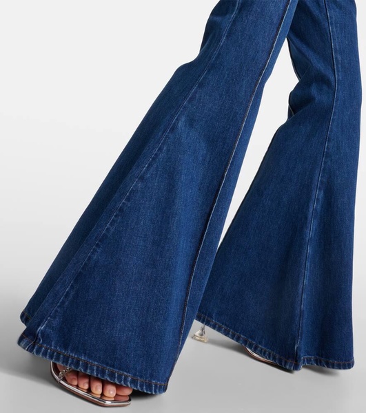 High-rise flared jeans