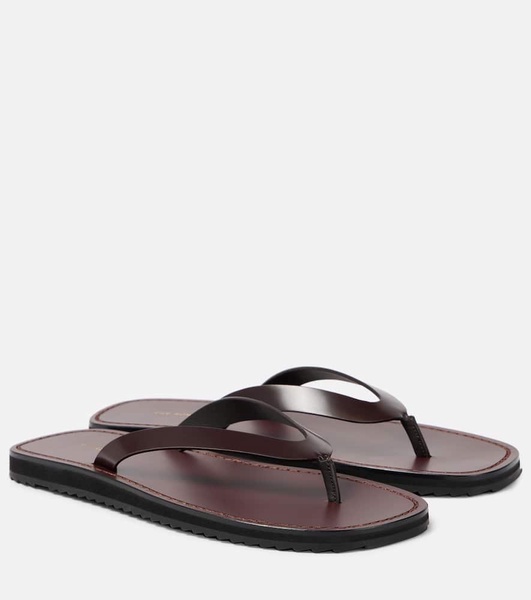 City leather thong sandals