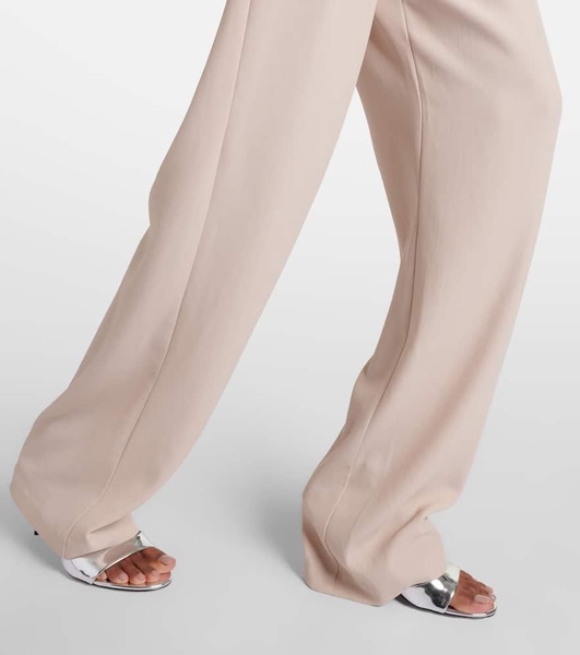 High-rise crepe pants