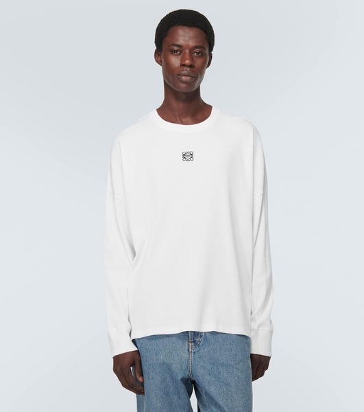 Oversized Logo-Embroidered Ribbed Cotton T-Shirt