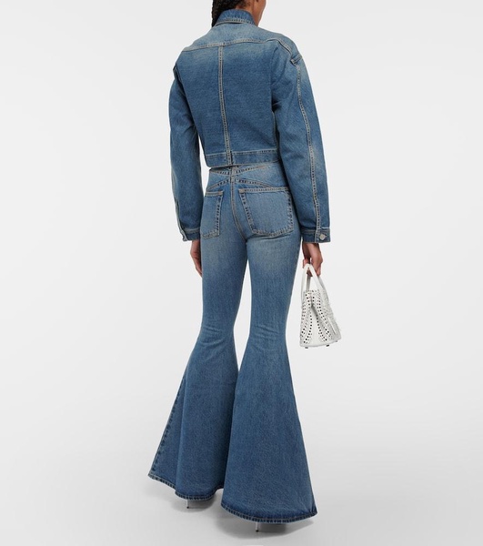 High-rise flared jeans