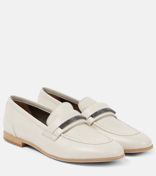 Leather loafers