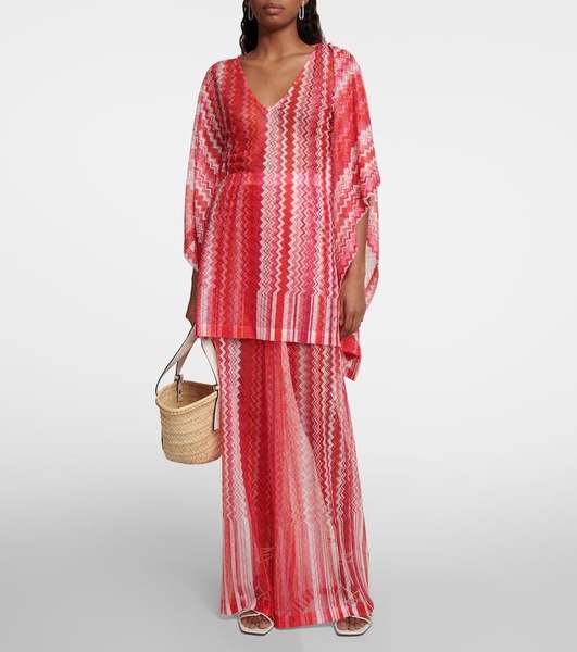 Zig-zag knit kaftan