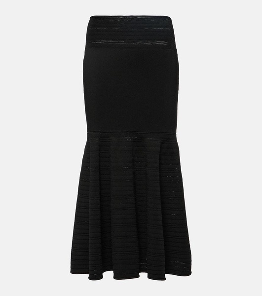 Jersey midi skirt