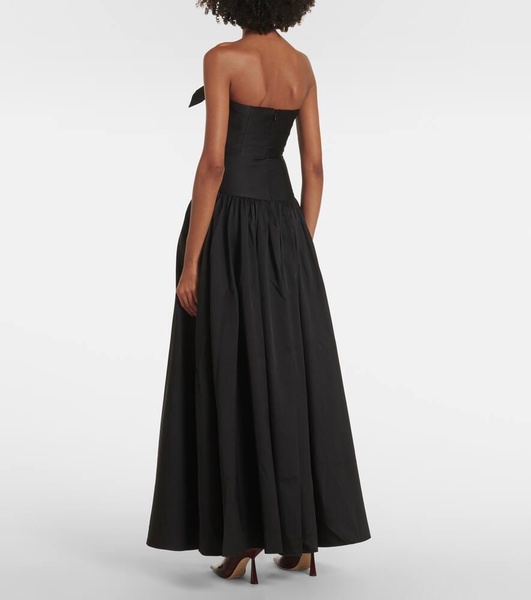 Strapless silk-blend taffeta gown 