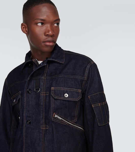 Asymmetric denim jacket