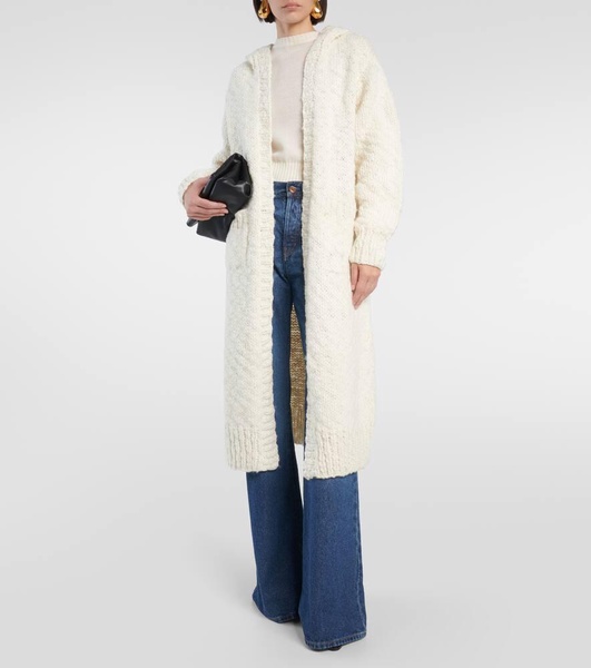 Wilk hooded wool cardi-coat