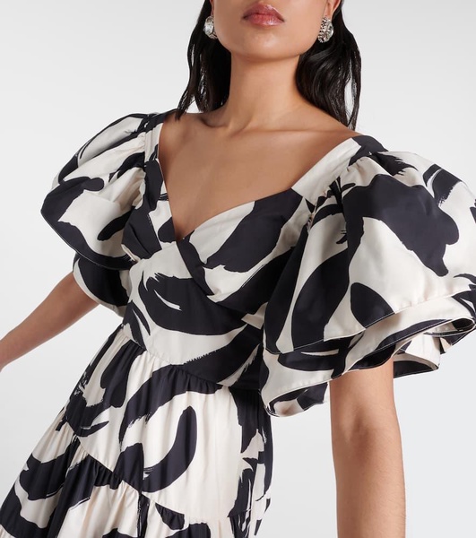 Pompidou printed taffeta maxi dress