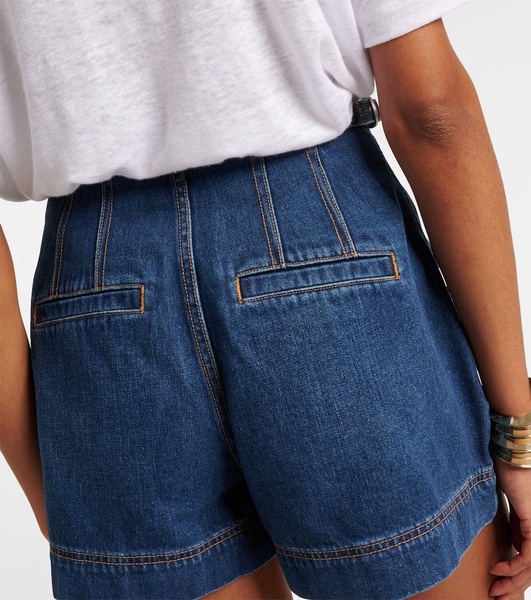 Jaffe high-rise denim shorts