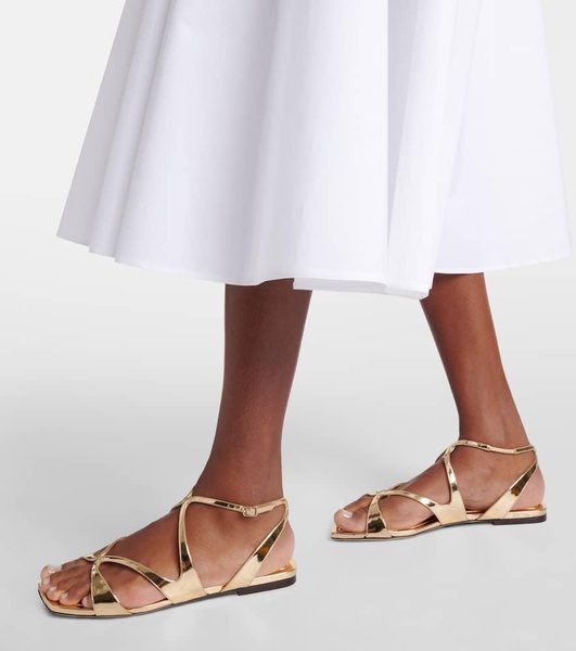 Ayla metallic leather sandals