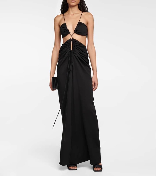 Ruched maxi dress