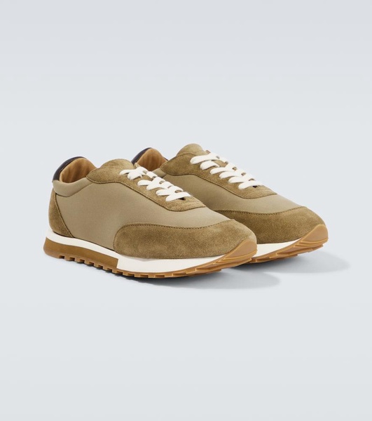 Owen Runner suede-trimmed sneakers        